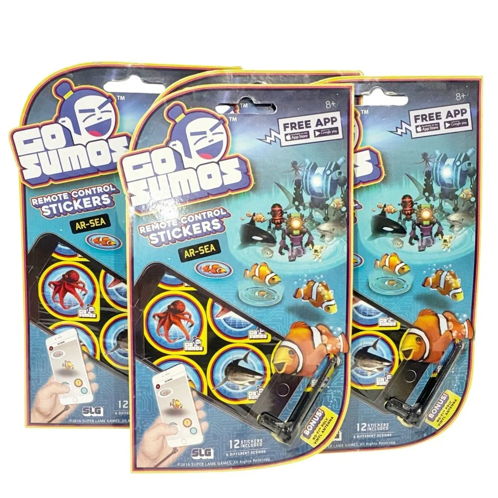 GoSumos Remote Control Stickers Lot of 4 App Game NEW